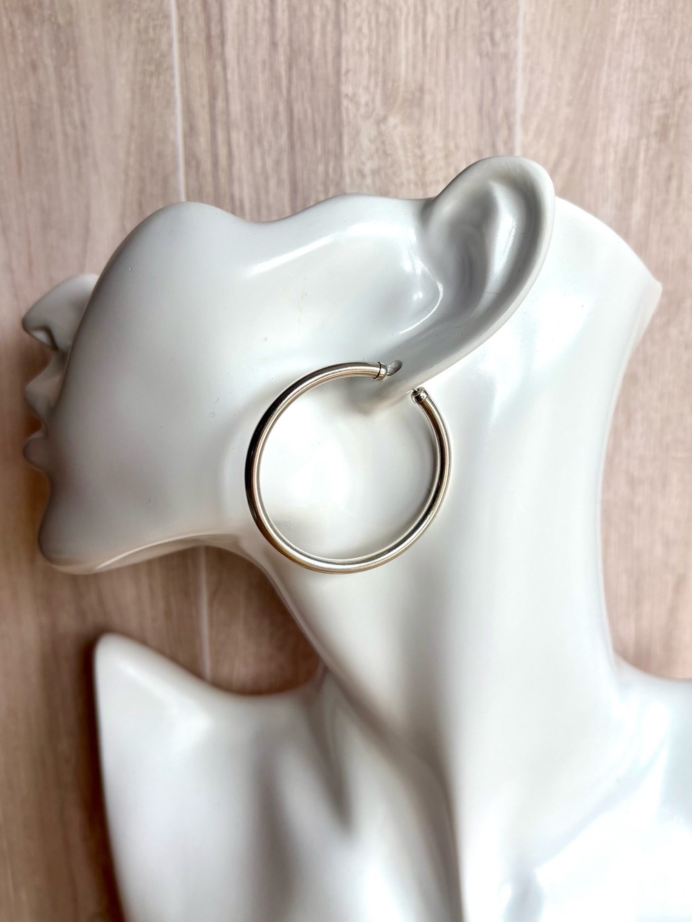 Classic Sterling Silver Hoop Earrings - 1 1-2”Minimalist Everyday Style